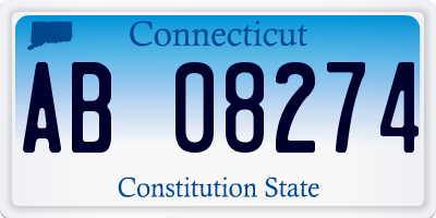CT license plate AB08274