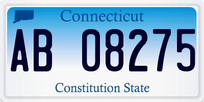 CT license plate AB08275