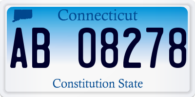 CT license plate AB08278