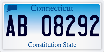 CT license plate AB08292