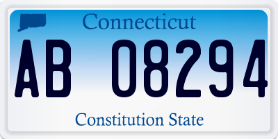 CT license plate AB08294