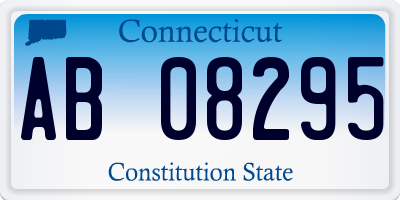 CT license plate AB08295