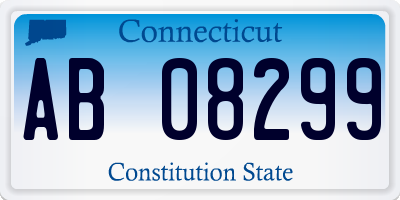 CT license plate AB08299