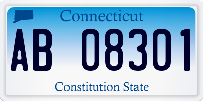 CT license plate AB08301