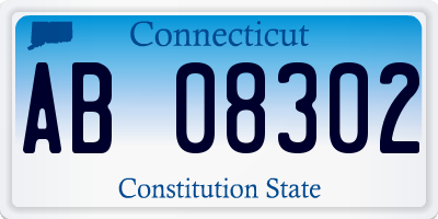 CT license plate AB08302