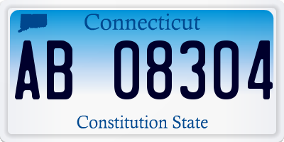 CT license plate AB08304