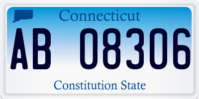 CT license plate AB08306