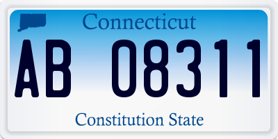 CT license plate AB08311