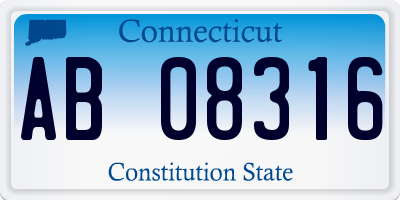 CT license plate AB08316