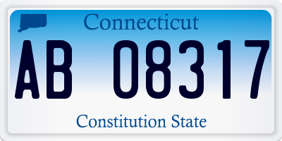 CT license plate AB08317