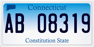 CT license plate AB08319