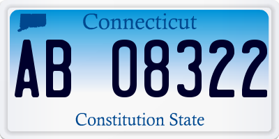 CT license plate AB08322