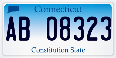 CT license plate AB08323