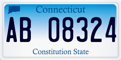 CT license plate AB08324