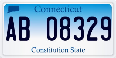 CT license plate AB08329