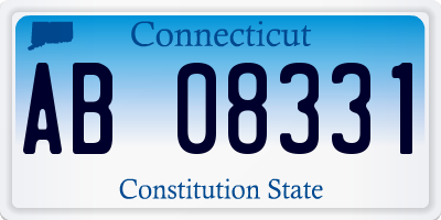 CT license plate AB08331