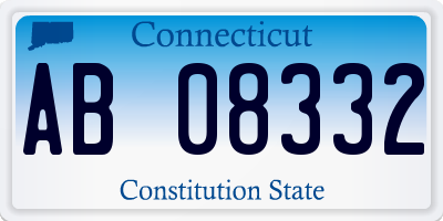 CT license plate AB08332