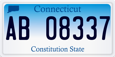 CT license plate AB08337