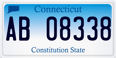 CT license plate AB08338