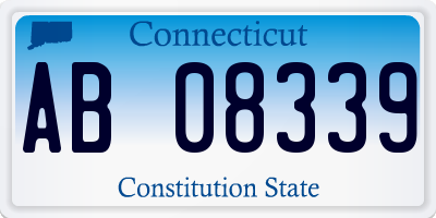 CT license plate AB08339