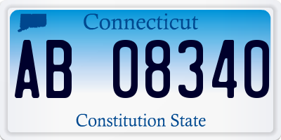 CT license plate AB08340