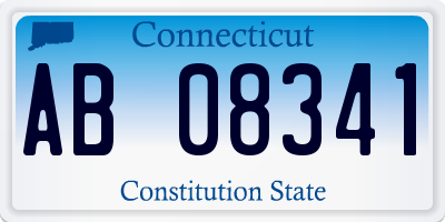 CT license plate AB08341