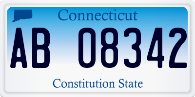 CT license plate AB08342