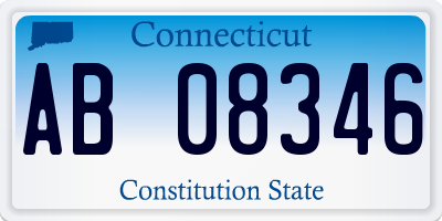 CT license plate AB08346