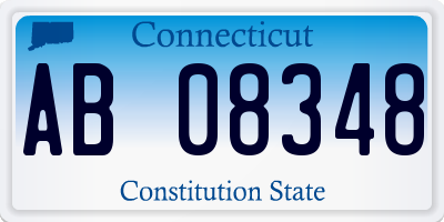 CT license plate AB08348