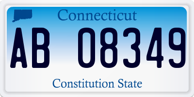 CT license plate AB08349