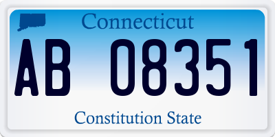 CT license plate AB08351