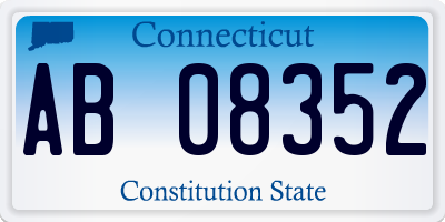 CT license plate AB08352