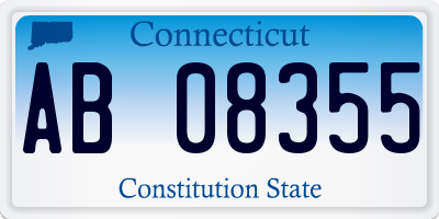 CT license plate AB08355