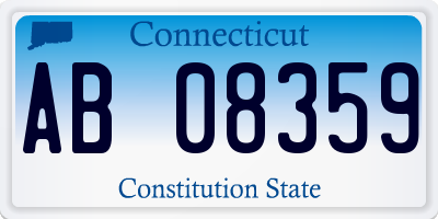 CT license plate AB08359