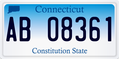 CT license plate AB08361