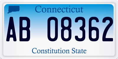 CT license plate AB08362