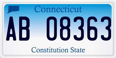 CT license plate AB08363