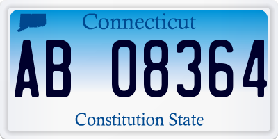 CT license plate AB08364