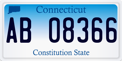 CT license plate AB08366