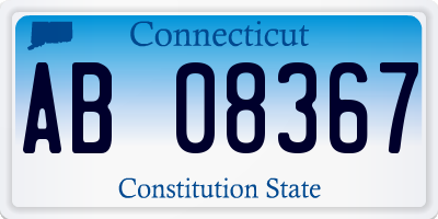 CT license plate AB08367