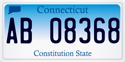 CT license plate AB08368