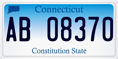 CT license plate AB08370