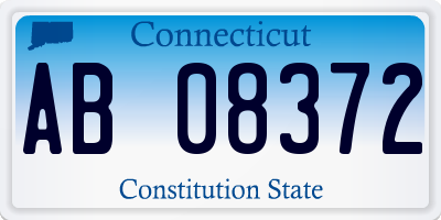 CT license plate AB08372