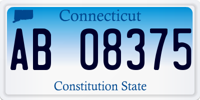 CT license plate AB08375