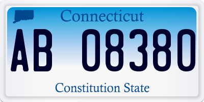 CT license plate AB08380