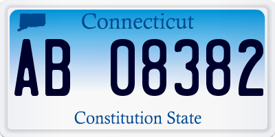 CT license plate AB08382