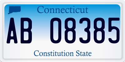 CT license plate AB08385