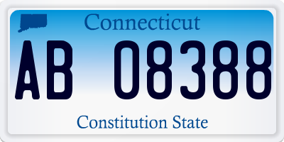 CT license plate AB08388