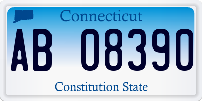 CT license plate AB08390