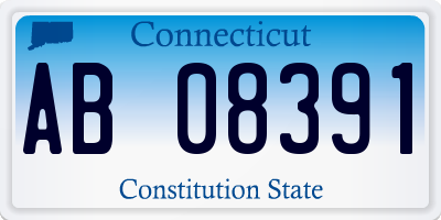 CT license plate AB08391